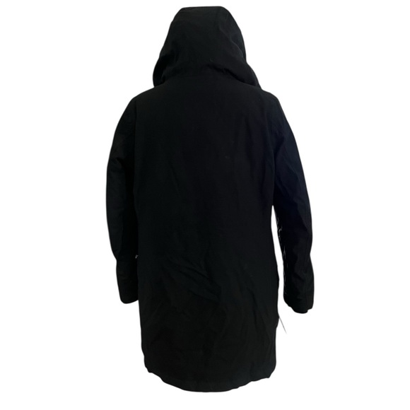 Community Black Wool-Blend Down Parka with Faux Fur Hood Medium - Picture 5 of 8